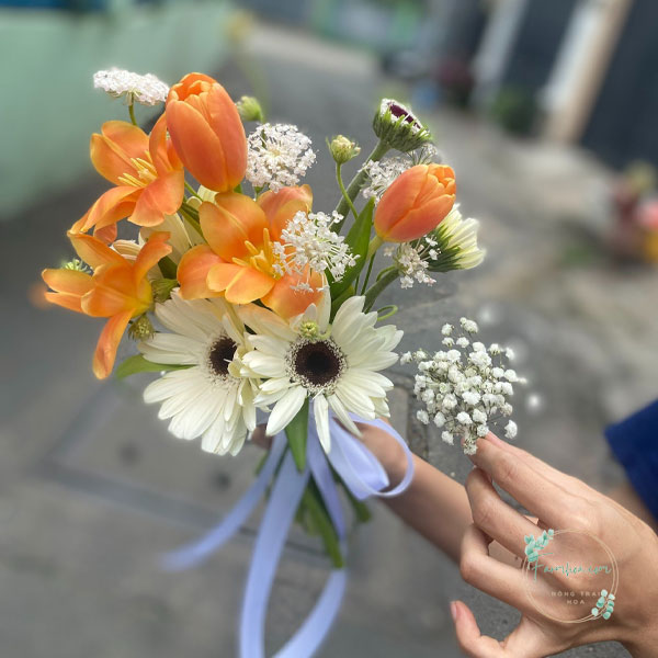 Bó Hoa Cưới Tulip Đẹp Tình Nồng Thắm - TL02